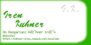 iren kuhner business card